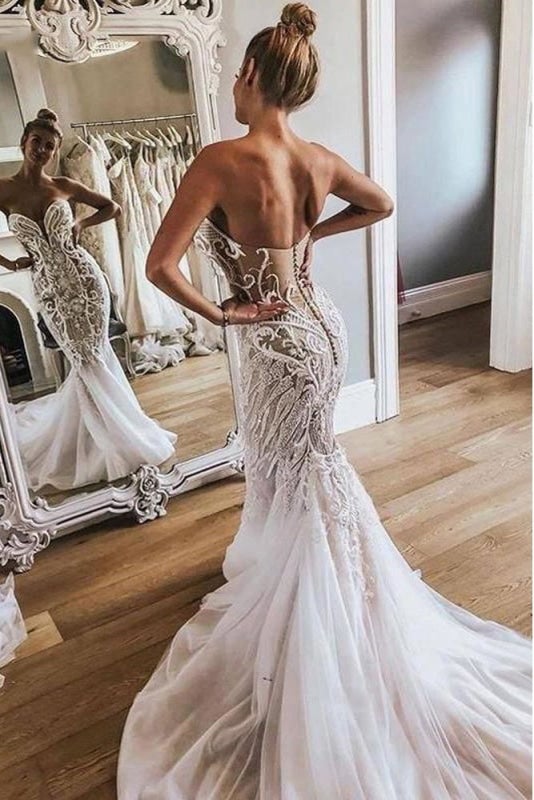 elegant mermaid wedding dresses